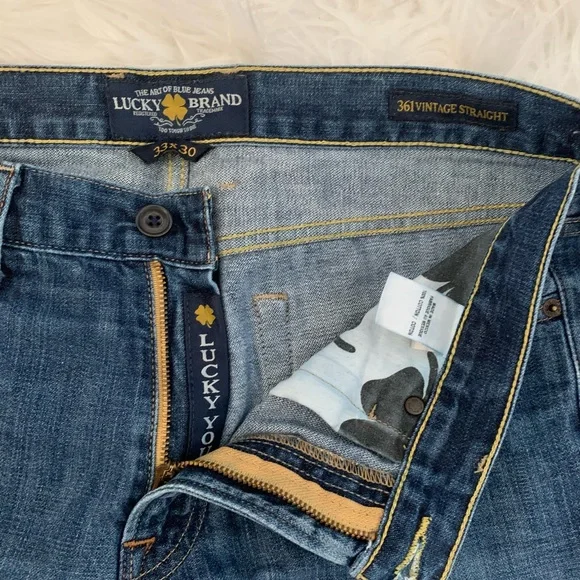 Lucky Brand Blue Vintage Straight Jeans Classic Fit 33x30 - Picture 3 of 4